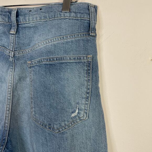 Gap Denim Ankle Flare High Rise Cropped Distressed Stretch Light Jeans 28 6 - Picture 8 of 16